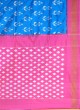 Blue And Pink Pure Silk Patola Festive Saree